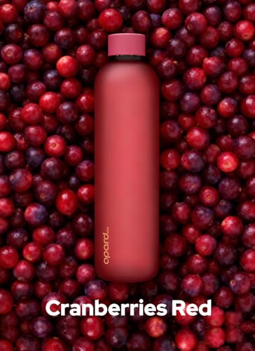 Image of Opard Slim Water Bottle 32oz, Dishwasher Safe Plastic Water Bottle BPA-Free, Leakproof Screw Top, Cranberries Red, Reusable for Travel School Sport Gym Hiking