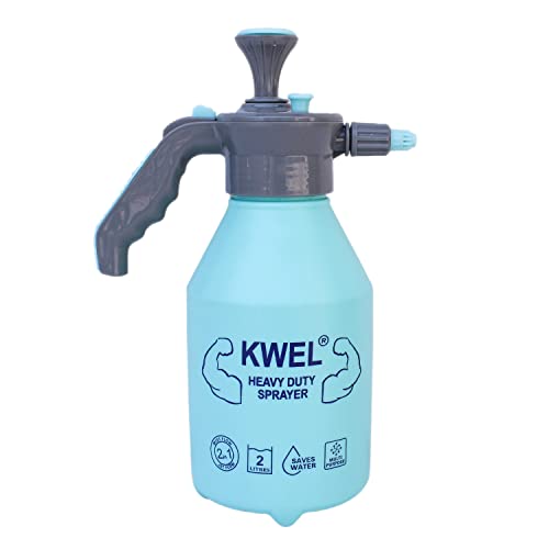 Image of KWEL Heavy Duty Garden Pressure Pump Sprayer, Lawn Sprinkler, Water Mister, Spray Bottle for Herbicides, Pesticides, Fertilizers, Plants Flowers (2L Capacity), Blue