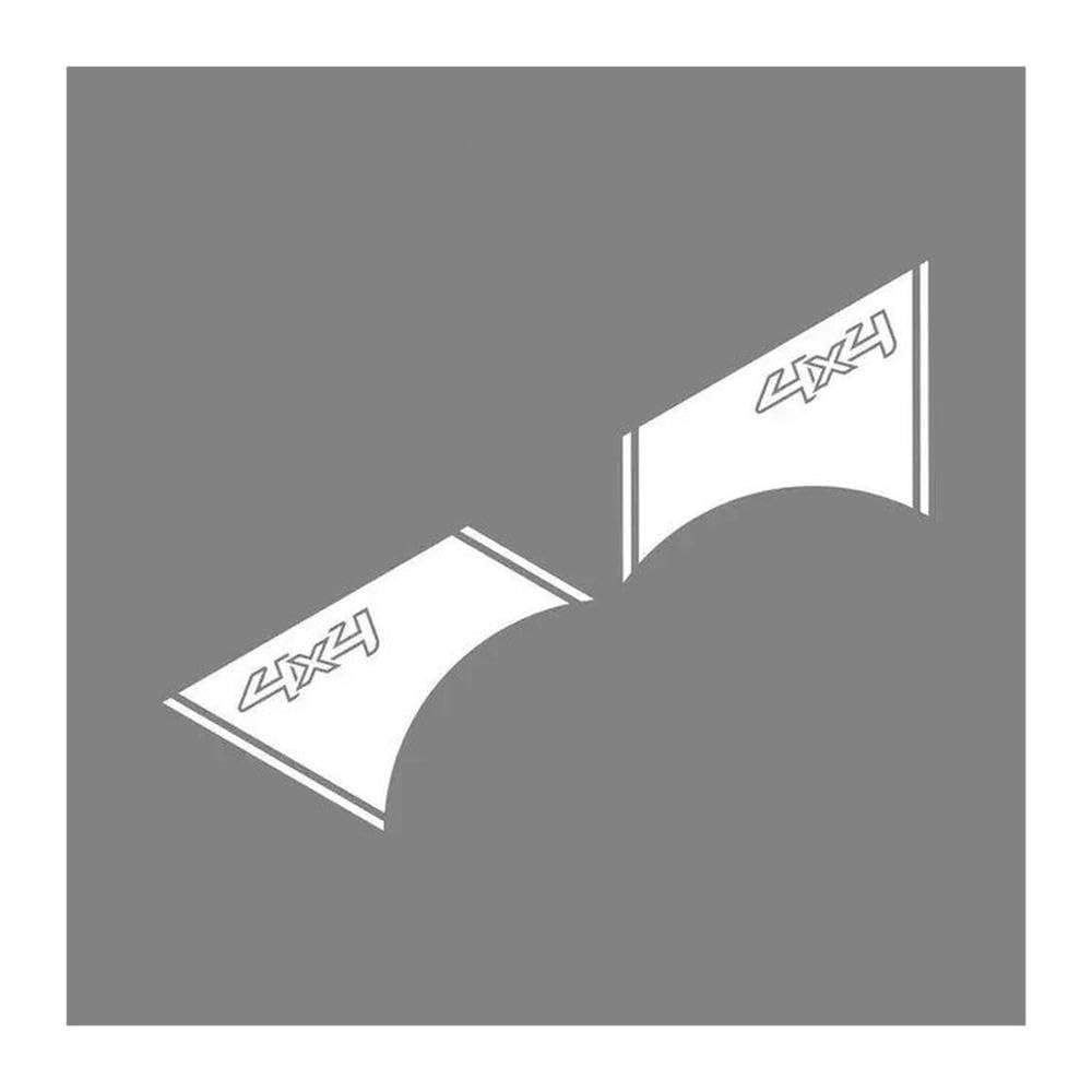 Trunk Side Vinyl Decor Stickers Side Door Vehicle Body Decoration(White)