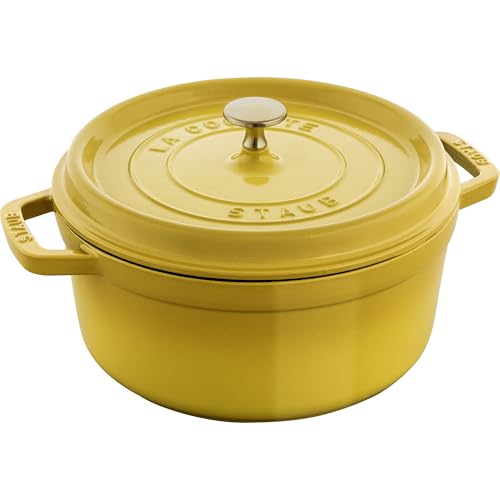 Image of Staub Cast Iron 4-qt Round Dutch Oven - Citron