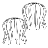 ASOFTY 2 Stück Rinnensieb Fallrohrschutz, Dachrinnen Laubschutz, 90mm-105mm Regenrinnen Laubfänger Fallrohr, Dachrinnenschutz, Sieb für Regenfallrohr, Silber