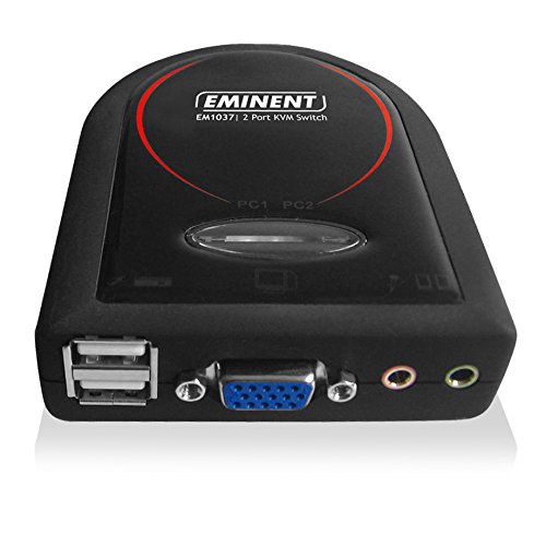 Eminent EM1037 Switch 2 Porte KVM, Nero