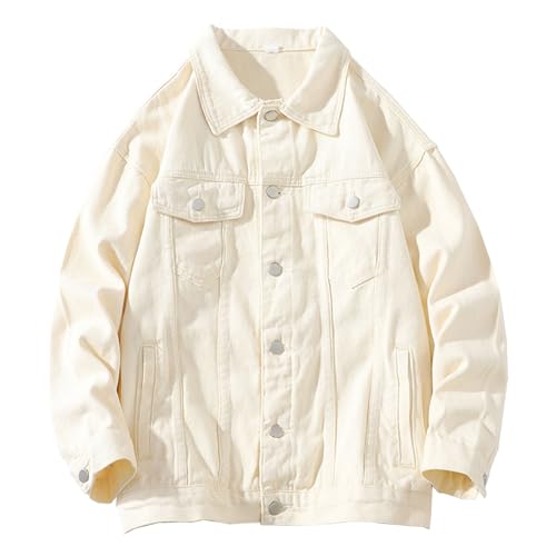 Manteau en denim homme veste jean ample style trucker