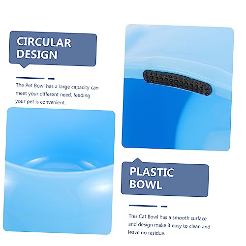 SEWOART Plastik Hundenapf Rund Robust Mit Großem Fassungsvermögen Aus Strapazierfähigem Kunststoff in Blau Für Hunde Und Katzen Haustierfütterung