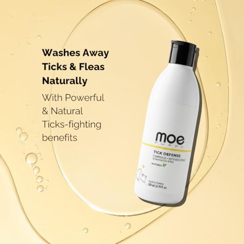 Image of Moe Puppy Anti-Tick & Flea Dog Shampoo | Neem & Aloe Vera | Fast Relief & Soothing for Itching | Repel Ticks| Long-Lasting Skin Protection | Vet Recommended, Gentle Shampoo for Dogs & Cats