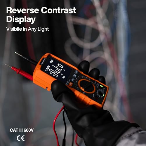 Image of Klein Tools MM460S Smart Digital Multimeter, 600V AC /DC Auto-Ranging TRMS, Voltage Tester, Backlit Display, Hands-Free Operation, Professional Electrical Tester