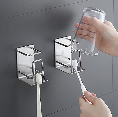 Porte-brosse à Dents Mural En Acier Inoxydable Pour La Maison Organiseur De Salle De Bain Moderne Pour Un Rangement Hygienique Des Brosses A Dents 90506129
