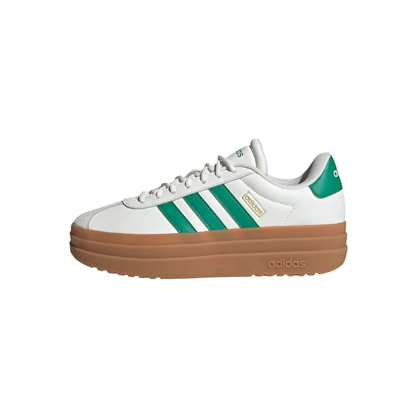 adidas VL Bold Shoes, Scarpe Donna, Core White/Court Green/Gold Met, 40 EU