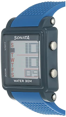 Image of SF Digital Grey Square Dial Men's Casual Watch-NL77043PP04A