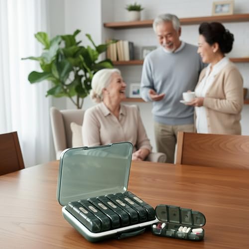 Image of Premium Unbreakable Medicine storage organizer- Waterproof Medicine organizer box- Medicine Box, 7 days Medicine Box For Home-Large Pill Organizer Box Case