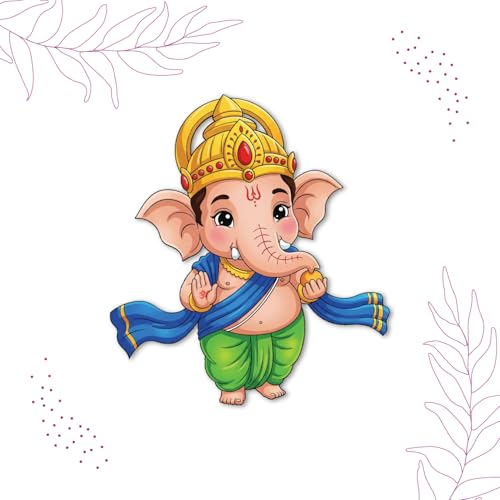 Image of Bhai Please Ganesh with Ladoo Wooden Fridge Magnet (Pack of 1) |Hindu God, Spiritual, Divine, Devotional, Housewarming Gift and Decorations