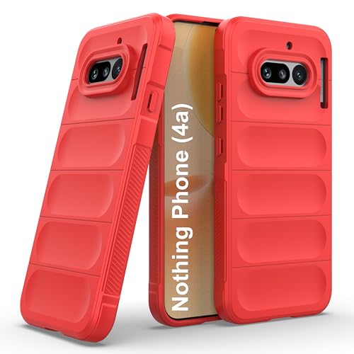 Image of Zapcase Back Case Cover for Nothing Phone (4a) | Compatible for Nothing Phone (4a) Back Cover | Liquid Silicon Magic Case with Camera Protection | Red
