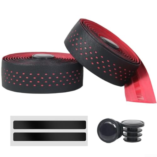 Cinta de poliuretano transpirable para manillar de bicicleta, perfecta para ciclismo de larga distancia (color negro)
