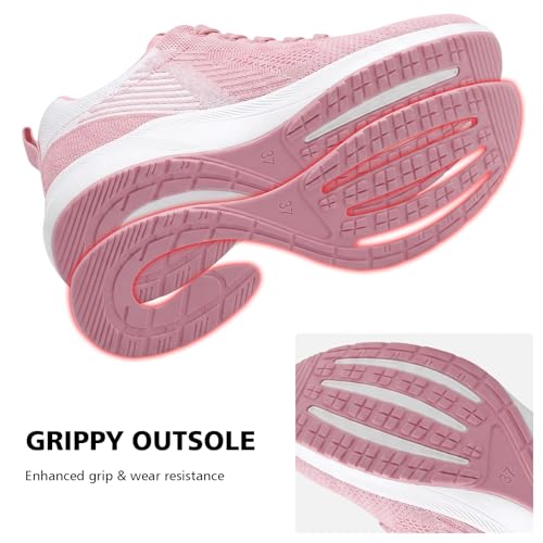 Image of Padgene Womens Sneakers Lightweight Tennis Walking Shoes Sports Running Shoes for Woman Mesh Breathable Gym Fashion Sneakers Athletic Comfortable Casual