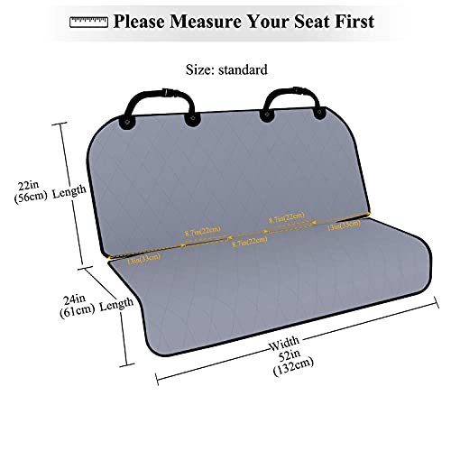 Vivaglory Dog Seat Cover, No-Skirt Design, Quilted & Durable 600 D Oxford Pet Bench Car Seat Cover With Anti-Slip Backing For Most Cars, Suvs & Mpvs, Heather Black, Standard (Width 52'') #TOP5