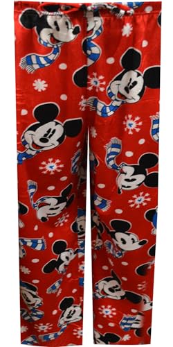 Briefly Stated Mens Disney Mickey Mouse Winter Fun Silky Fleece Loungepant