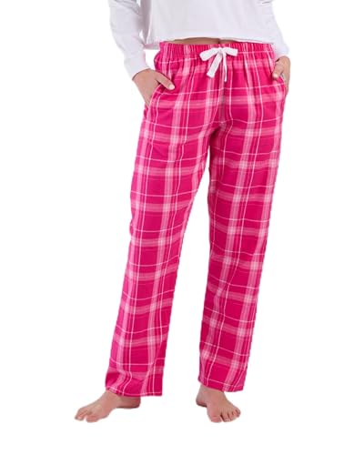 boxercraft Haley Flannel Pants for Women, 100% Cotton Flannel Pants with Side Pockets and Adjustable Drawstring