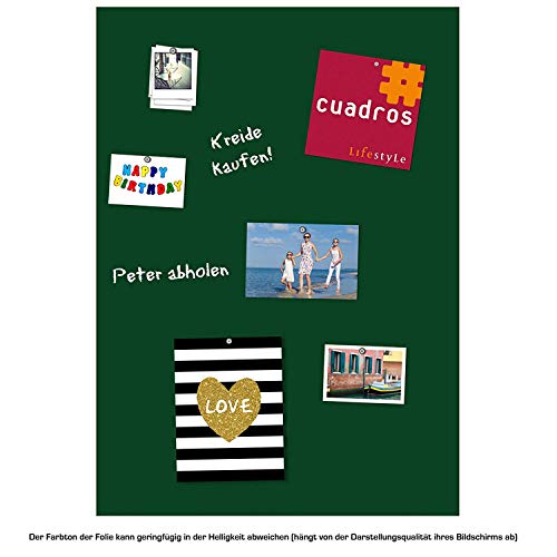 Zelfklevende en magnetische vinyl board film/magneetbord/magneetfolie, kleur: groen, Maat:50x70 cm - Afbeelding 3