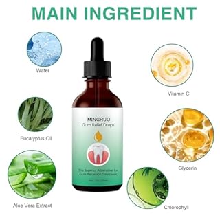 MINGRUO Confezione da 2 gocce per ricrescita e rigenerazione delle gengive
