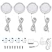 URing 4 Pezzi LED Lampada Armadio, Luce LED Sottopensile Cucina Luci Armadio Luce Notturna Lampada da Lavello per Vetrina Guardaroba Pensile Cucina Cantinetta Soggiorno Camper, Bianco Caldo Luce