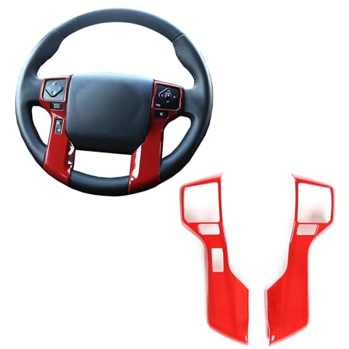 3+2 Holes Car ABS Center Console Button Molding Trim Frame,for Tacoma 2014-2023 Tundra 4Runner 2010-2023 4Runner 4WD N280 2014-2019 Center Console Button Protected Frame (Red)