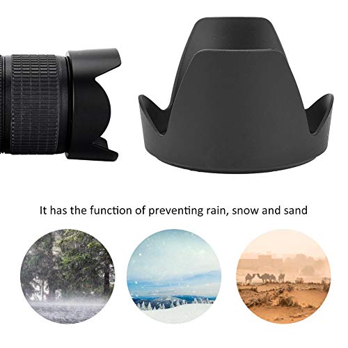 VBESTLIFE Camera Lens Hoods, HB-50 Quality ABS Lens Hood Shade for Nikon AF-S 28-300mm F3.5-5.6G ED VR, and 18-300mm lens - Image 3