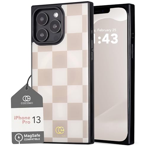 Image of COCOMII Rectangle for iPhone 13 Pro Case, Neutral Checkered