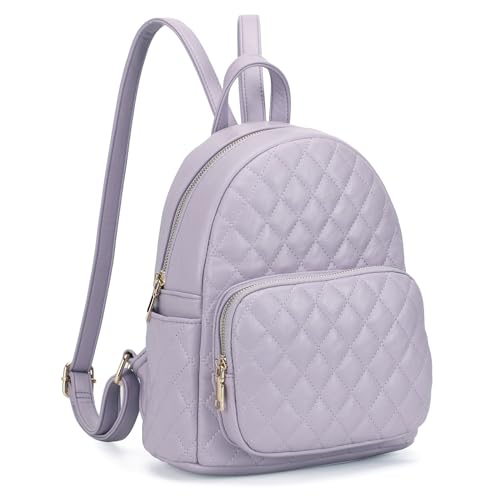 Image of Quilted Small Backpack for Women PU Leather Casual Handbag Daypack Purse | Stylish Quilted Design, water-resistant premium PU leather, matches all daily outfits, lightweight for everyday carry