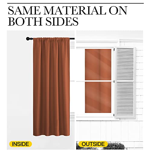 image for NICETOWN Blackout Curtains and Drapes - Thermal Insulated Solid Rod Po