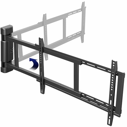 VIVO Steel Low Profile, Manual Swing TV Wall Mount for 32 to 75 inch LCD LED Plasma Screens, Articulating TV Bracket with 180 Degree Swivel, MOUNT-M-WM075