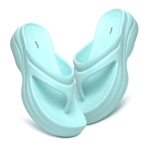 Image of YOHO Women Platform Slippers SLR 103 | Comfortable Triple Dense Foam Soft Flip-Flops with Heel Support | Anti-Skid Lightweight Footwear for Indoor & Outdoor Use