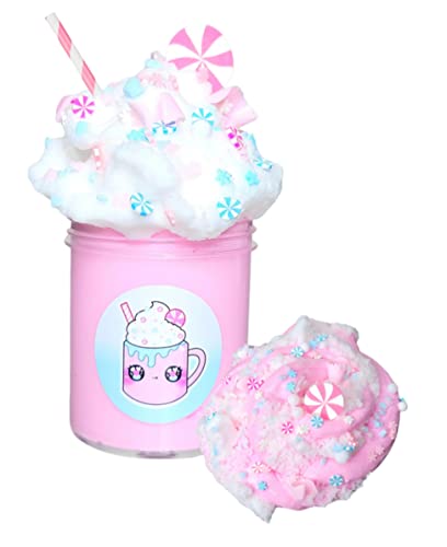 Pink Hot Coco Handmade Scented Butter Cloud Slime 6oz - Hoshimi Slimes