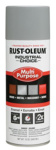 Rust-Oleum 214645 1600 ANSI 61 Light Gray System General Purpose Enamel Aerosol, 20 oz Container Size, Aerosol Can (Pack of 6)