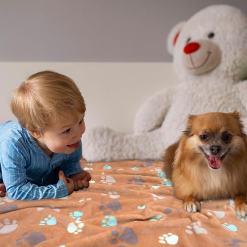 Ultra-Soft-Dog-Blanket-Cute-paw-Prints-for-Medium-Dogs-Pamper-Your-Pooch-with-Our-Durable-pet-BlanketsBrown50-x-40-inches - Cucciolini Doodles   Ultra-Soft-Dog-Blanket-Cute-paw-Prints-for-Medium-Dogs-Pamper-Your-Pooch-with-Our-Durable-pet-BlanketsBrown50-x-40-inches