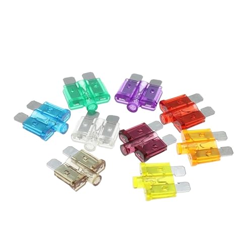 10 piezas Fusibles de automóvil de tamaño medio 5A 10A 15-40A con lámpara, caja y clip miniatura 1