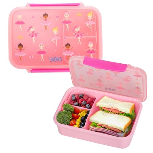 Image of Wildkin Reusable Food Container for Kids - Airtight, Leak Resistant, Dishwasher Safe - Ballerina
