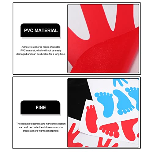 Garneck Adhesive Footprint Handprint Stickers 60x36.5cm adhesivos decorativos miniatura 5