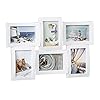 Relaxdays Fotolijst voor meerdere foto’s, collage voor 6 foto’s, fotolijst in 3D-look, om op te hangen, verschillende kleuren, 10 x 15  cm