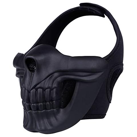 Tactical Airsoft Paintball Mask Camouflage Halloween Party Cosplay Half Face Mask Cover