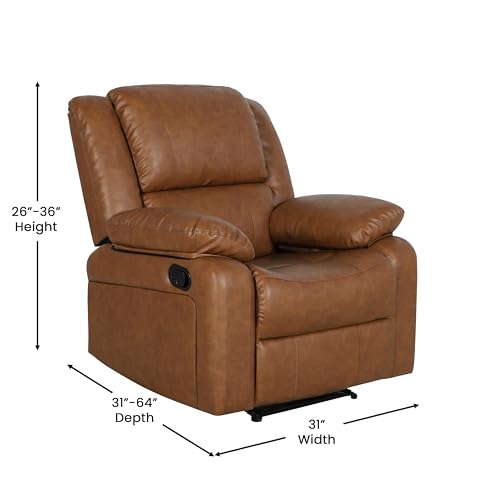 Sillón reclinable marrón contemporáneo miniatura 3