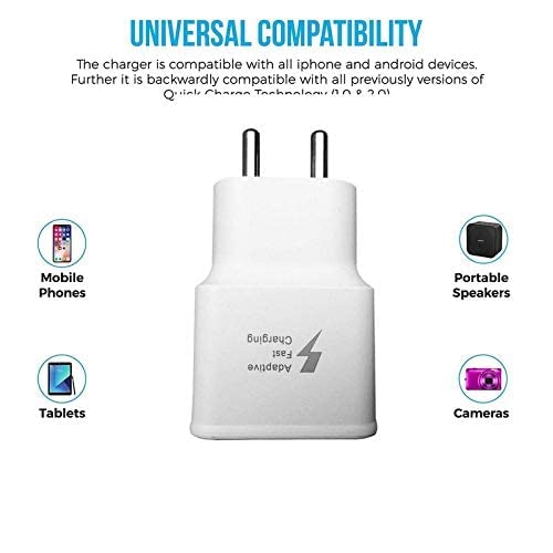 Image of Orignal 18W Fast Charger Adapter for All Vivo Mobile Vivo 7 Plus, Y93, Z1 Pro, S1, U10, V15 Pro, Y15 2019, V15, Y17, Y12, Y90, V11 Pro, Y91, Y91i, V9, Y91, Y95 (Only Adapter)