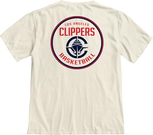 Image of Blue 84 NBA Unisex-Adult NBA Officially Licensed T-Shirt Ringspun Front /Back Ivory