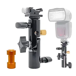 LimoStudio, AGG1986, Flash Mount Swivel Light Stand Bracket with Speedlight Holder, Umbrella Reflector Holder for Camera, Photo Video Photography