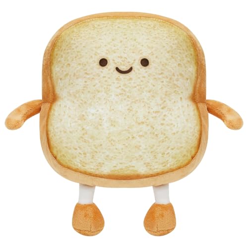 Pacreck Toast Bread Plush Pillow Toy Bread Doll Funny Cute Food Plushies Stuffed Animal Soft Birthday Party Xmas Gifts 12in