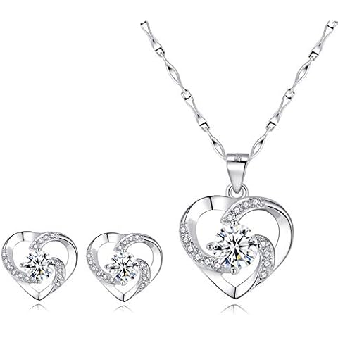 GULICX 925 Sterling Silver Jewelry Set Cover