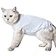 Cat Professional Recovery Anzug, chirurgische Erholung Shirt für Bauchwunden Bandagen Kegel Alternative für Katzen nach Operationen medizinischer Anzug weiche Haustierkleidung Indoor(Blau,S)