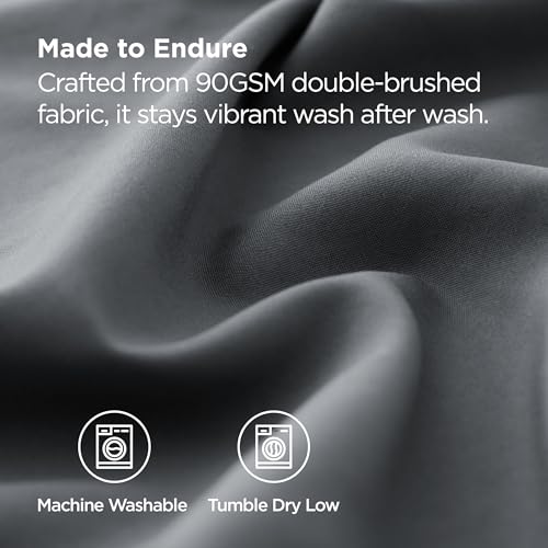 Bedsure Pillow Cases Standard Size Set of 2 - Dark Grey Brushed Microfiber Pillowcases, Super Soft and Cozy Pillow Case Covers with Envelope Closure, Wrinkle, Fade and Stain Resistant, 20x26 Inches