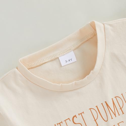 Halloween Outfits for Kids Pumpkin Patch Crew Toddler Short Sleeve Tshirt Top Casual Set Little Boy Girl Cothes2