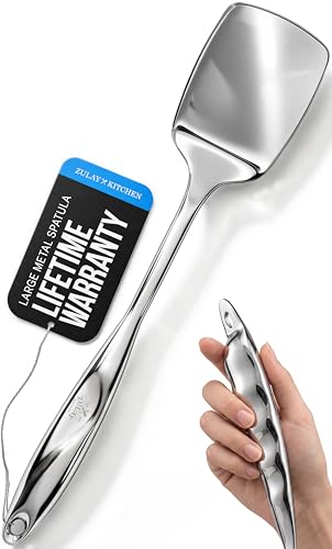 Zulay Kitchen Stainless Steel Solid Turner Spatula