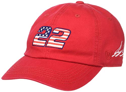 Top of the World Joey Logano Men's Favorite Driver Patriotic Number Adjustable Cotton Crew Hat, Adjustable